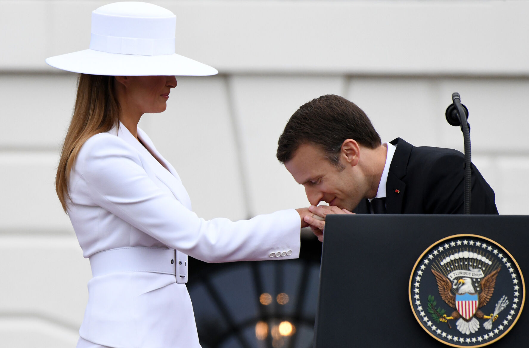 With the French president